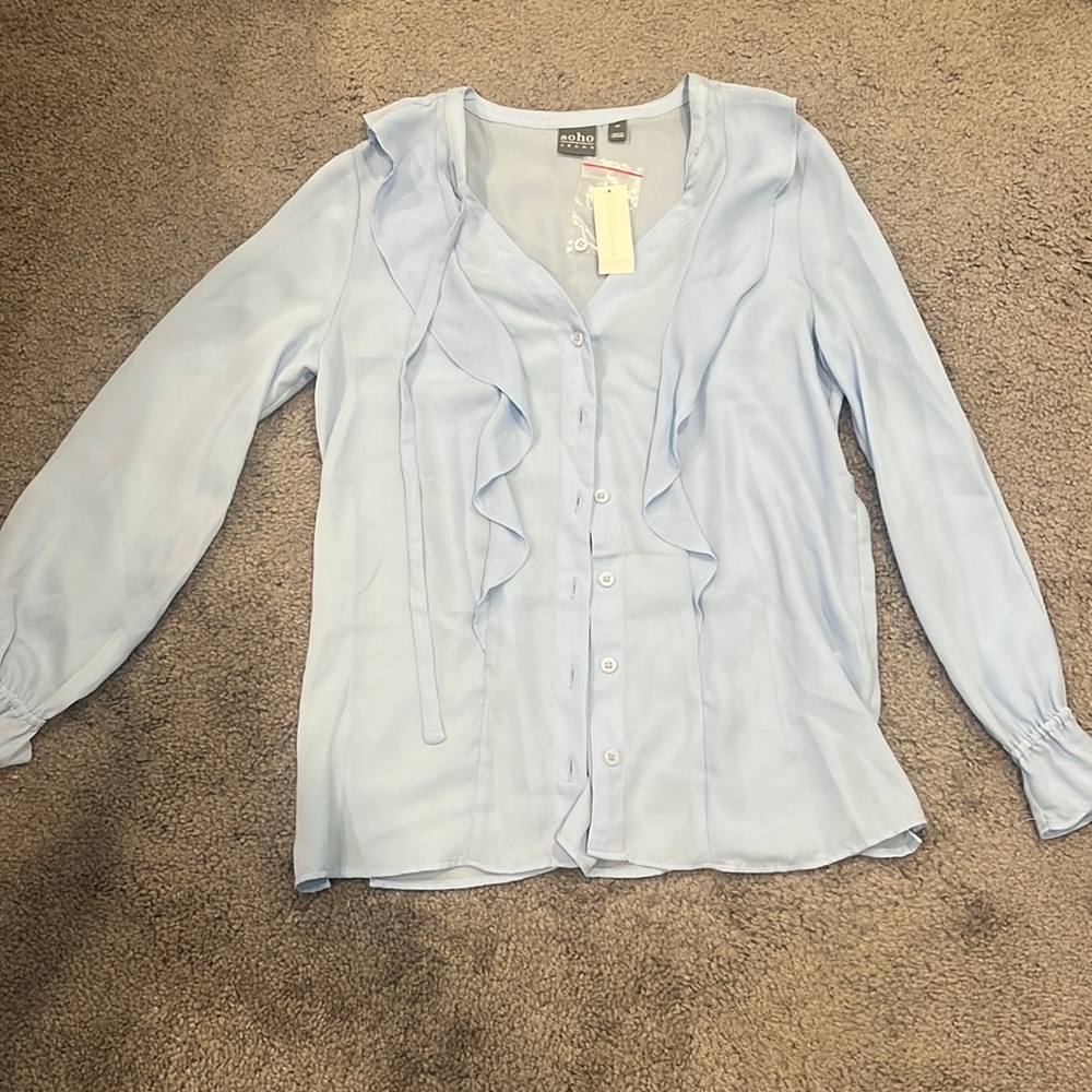 Light blue blouse, New York and Company, size XS
